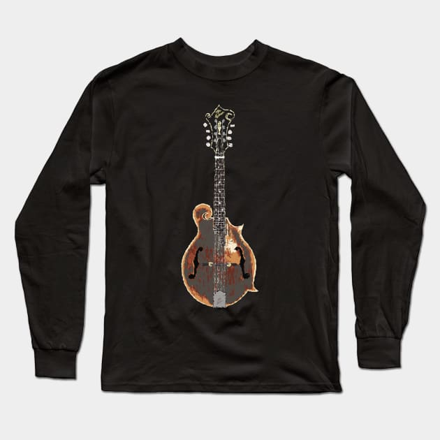 Bill Monroe Iconic Mandolin Long Sleeve T-Shirt by Daniel Cash Guitar